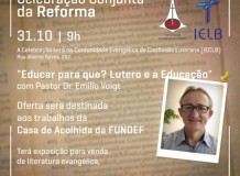 21ª celebração conjunta da Reforma entre IECLB e IELB será celebrada no domingo