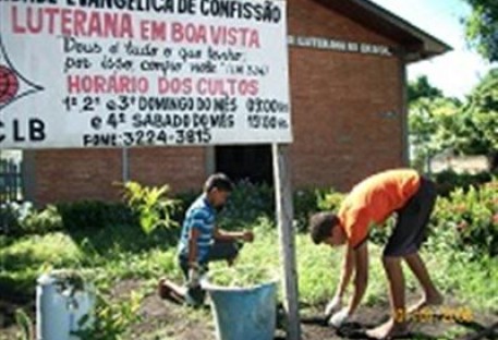 Mutirão de alguns membros em Boa Vista - RR