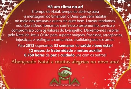 Cartão de Natal da AMA