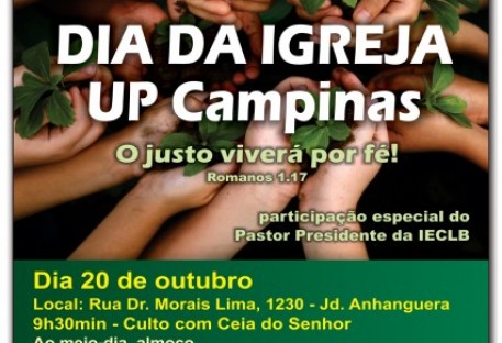 DIA DA IGREJA DA UNIÃO PAROQUIAL LUTERANA DA REGIÃO DE CAMPINAS (UPLRC) - SÍNODO SUDESTE