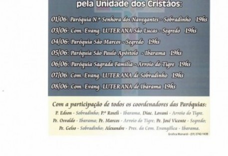 Semana de Oração pela Unidade dos Cristãos