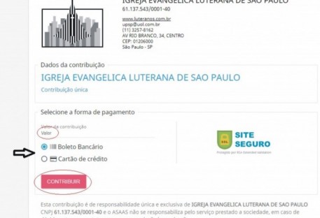 Como posso fazer a minha contribuição ou doação à Igreja nesse momento?