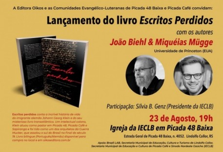 Lançamento do livro Escritos Perdidos acontece na Comunidade em Picada 48 Baixa