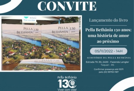 Lançamento de livro no sábado abre programação dos 130 anos da Pella Bethânia